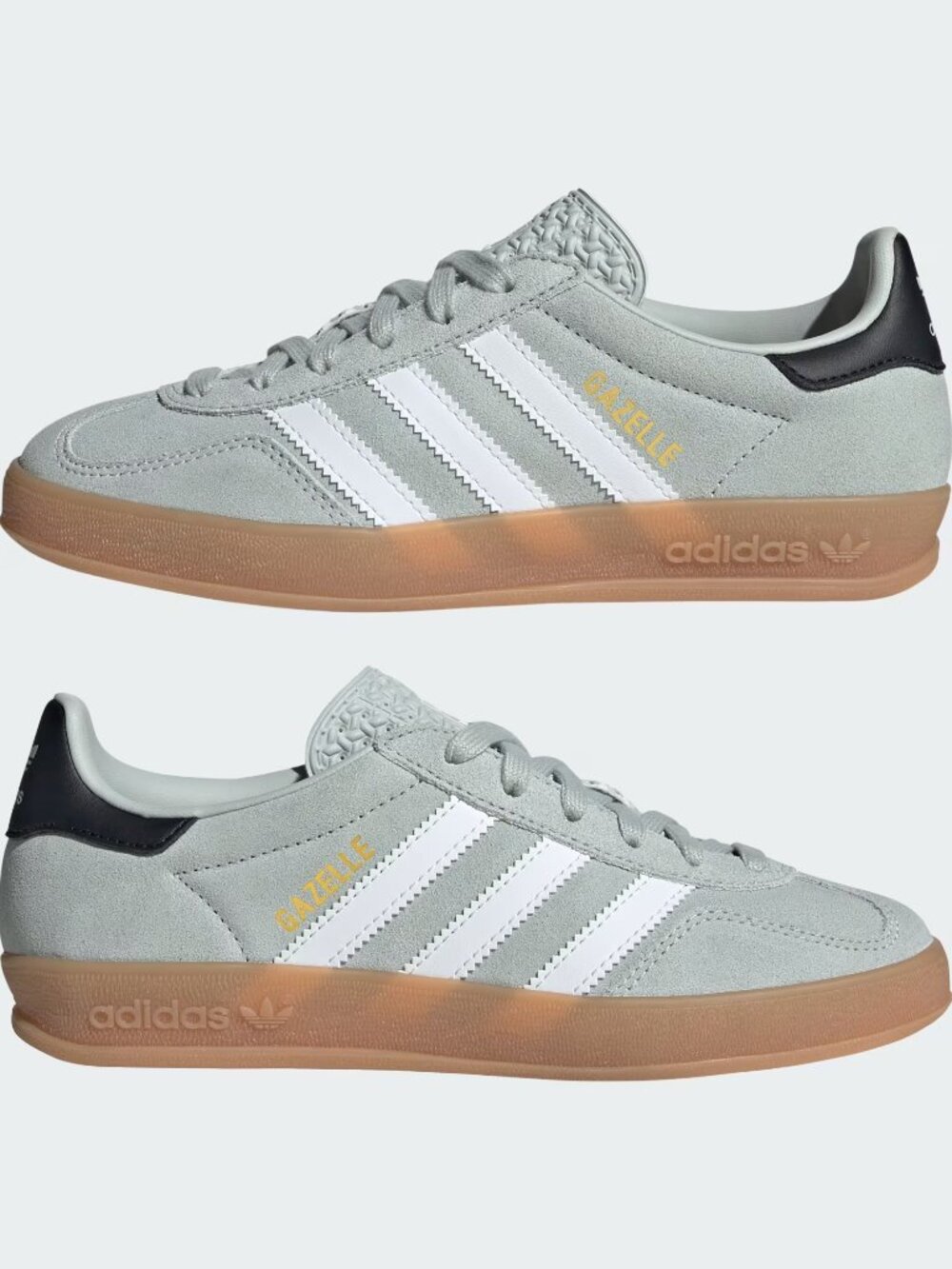 adidas Big Kids Gazelle Indoor Sneakers silver Size 5.5, 6, 6.5 brand New!